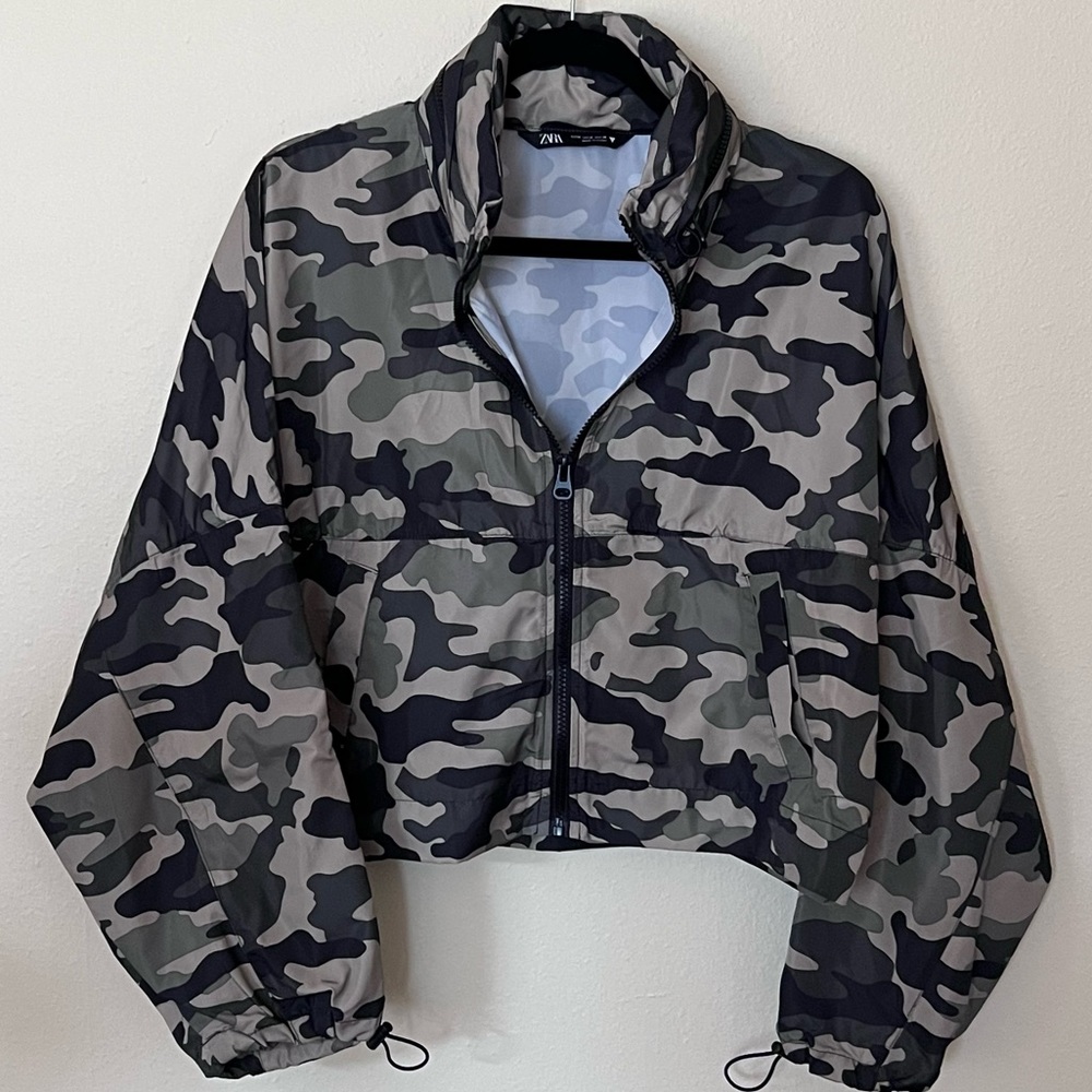 Zara Camouflage Rain Jacket